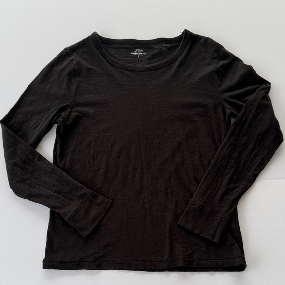 J Crew “vintage cotton” black long-sleeve tee/tshirt, size large - Picture 2 of 6